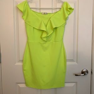 Neon Green Party Dress